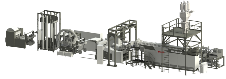 Gneuss Tray-to-Tray Recycling Sheet Line with MRSjump Extruder 
